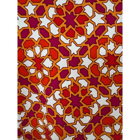 Lands' End Geometric Print Shift Dress Size 0X 14W Plus Sz Stretch Knit Spring - Picture 6 of 7